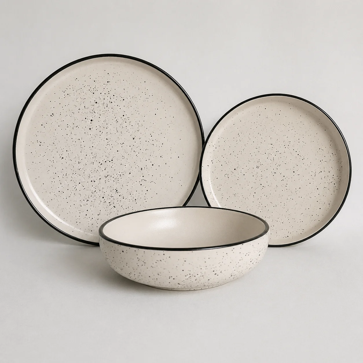 White Speckled Ceramic Dinnerware Series - Image 4