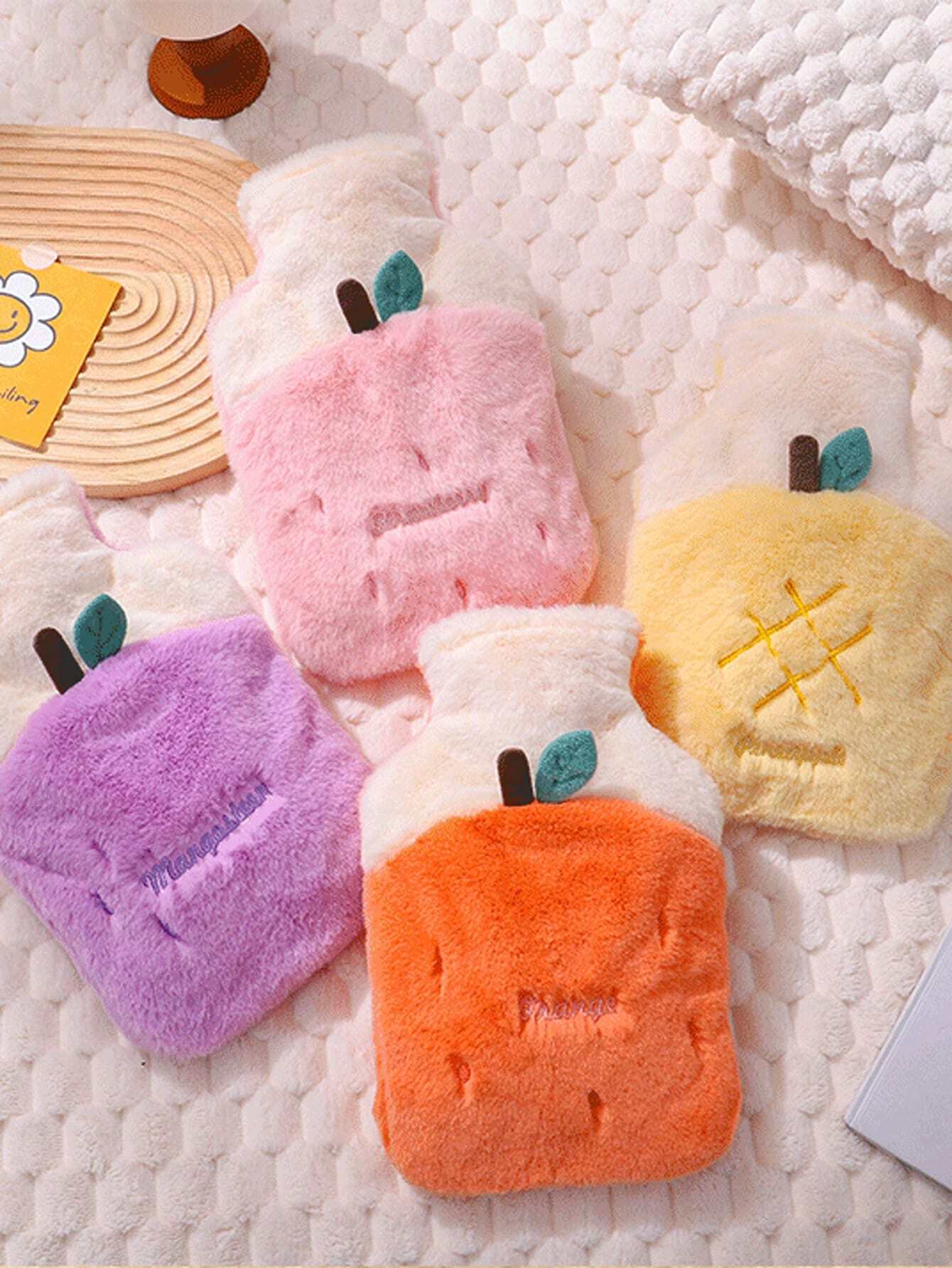 Fruit-Themed Plush Hot Water Bag (1000ml) - Image 3