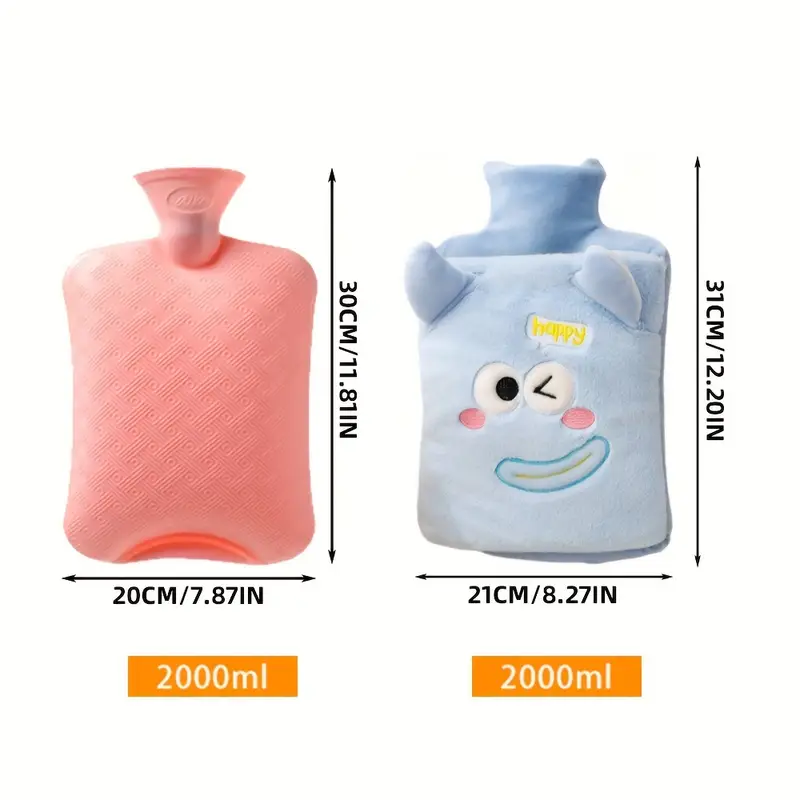 Cartoon Theme Plush Water Bag (2000ml) - Image 3