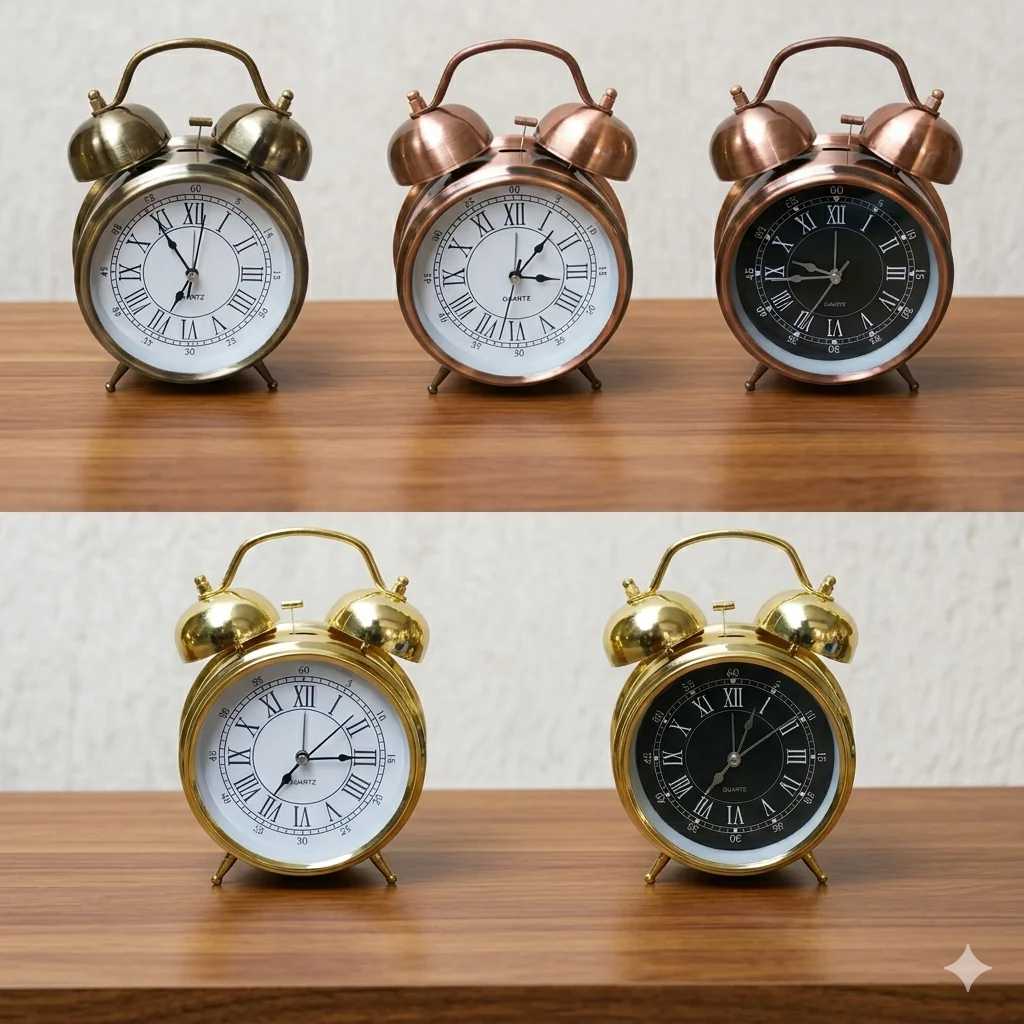 Vintage Twin Bell Alarm Clock - Image 5