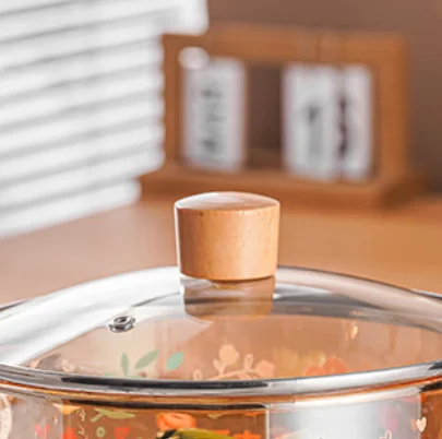 Classic Veggies Transparent Glass Stew Pot - Image 3