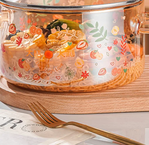 Classic Veggies Transparent Glass Stew Pot - Image 4