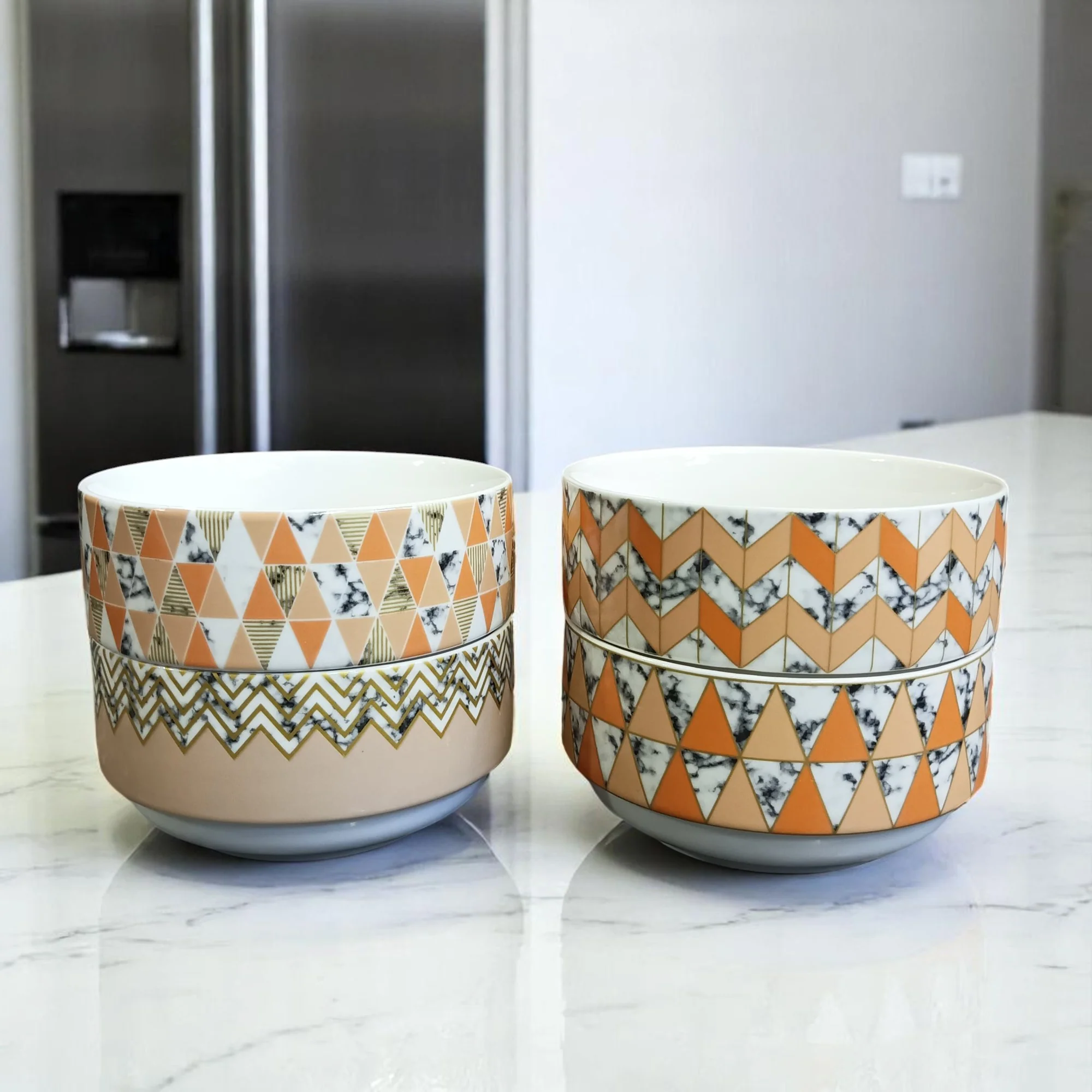Dusky Geometry Bowl (7 inches) - Image 3