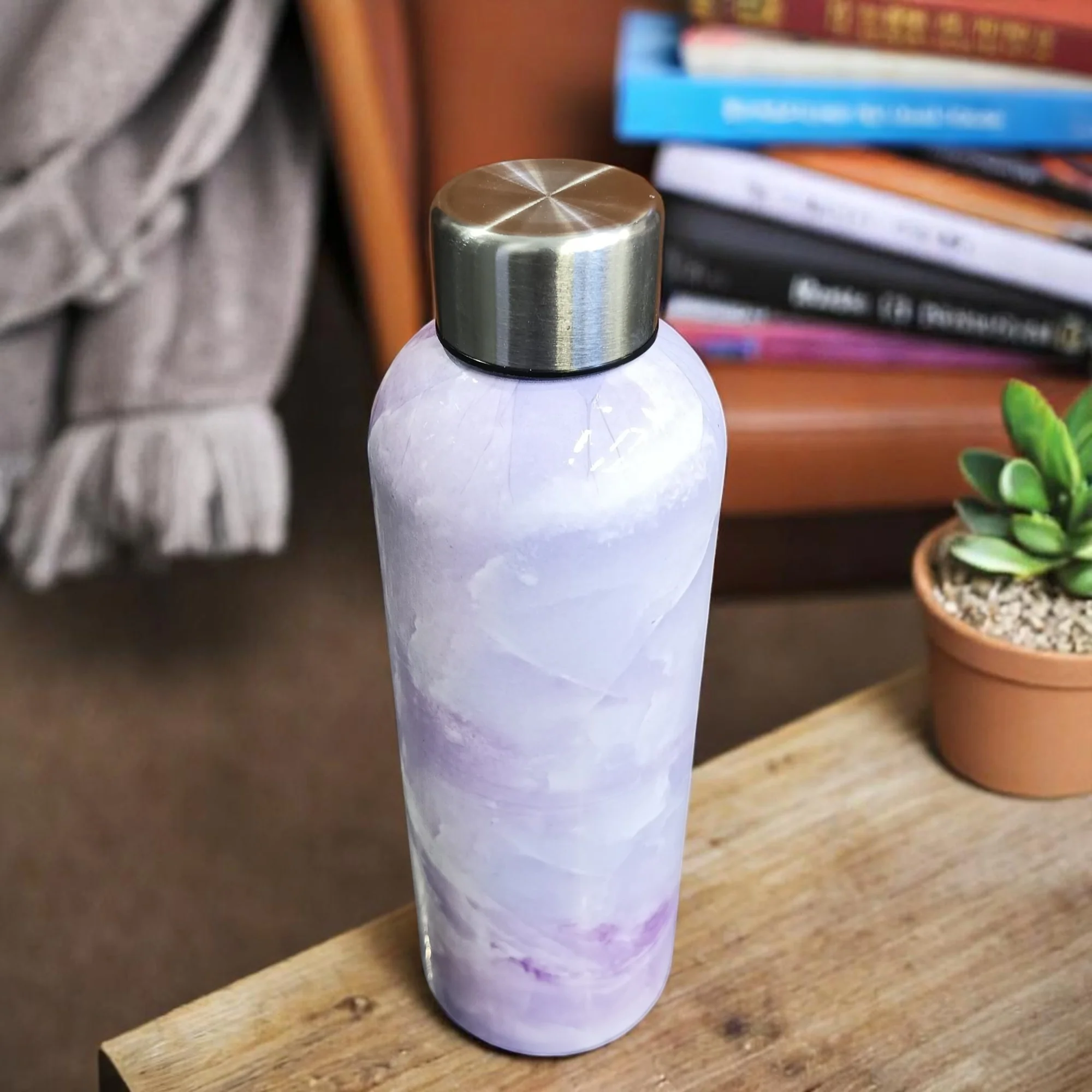 Purple Marble Water Bottle (500ml) - Image 2