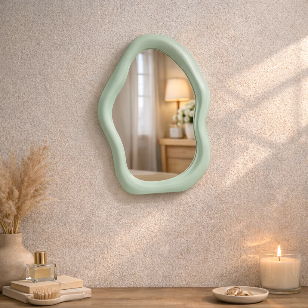 Pastel Wavy Frame Mirror - Image 11