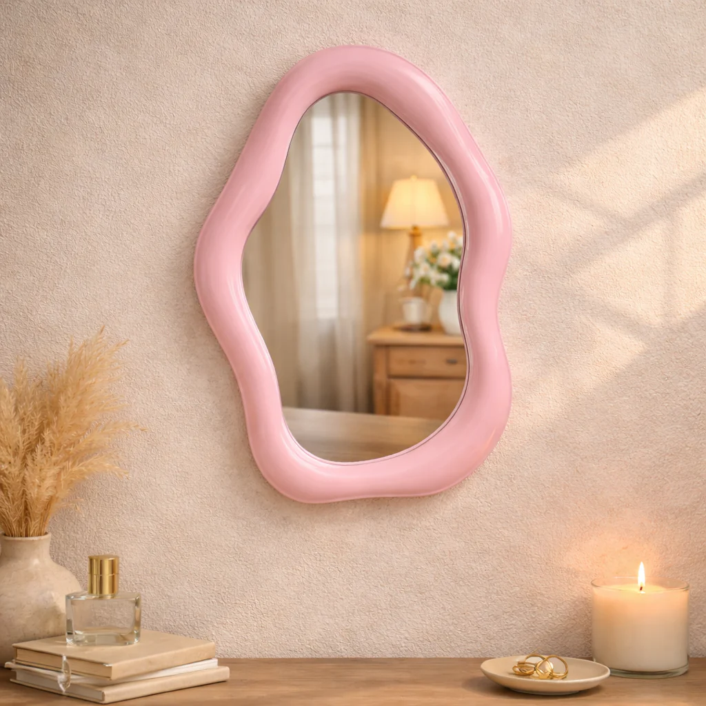 Pastel Wavy Frame Mirror - Image 12