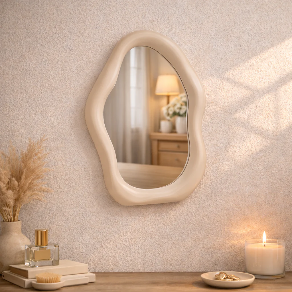 Pastel Wavy Frame Mirror - Image 13