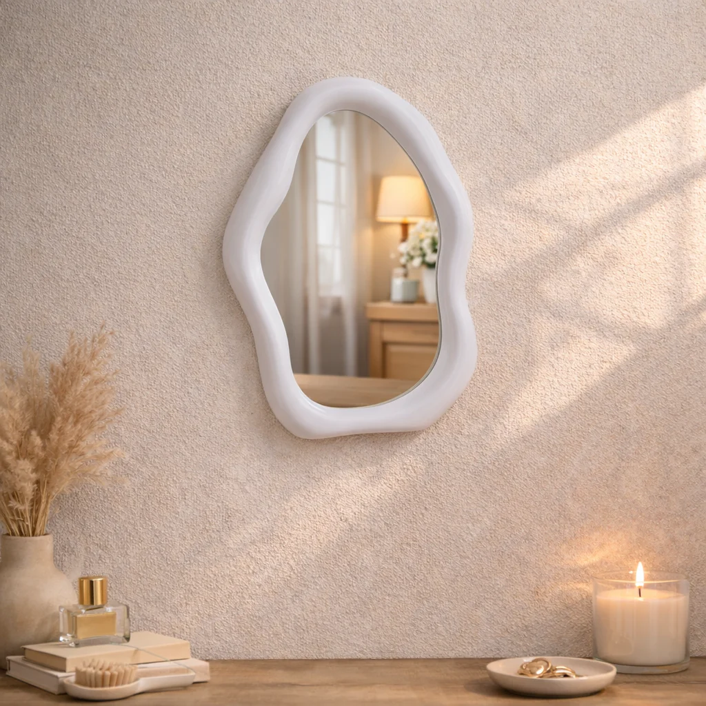 Pastel Wavy Frame Mirror - Image 8