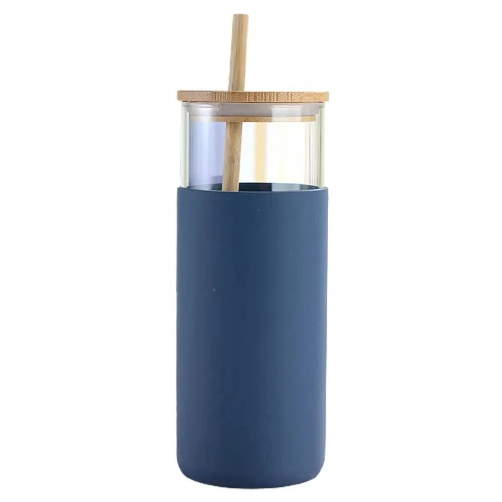 Chic Glass Tumbler with Bamboo Lid (500ml) - Image 10
