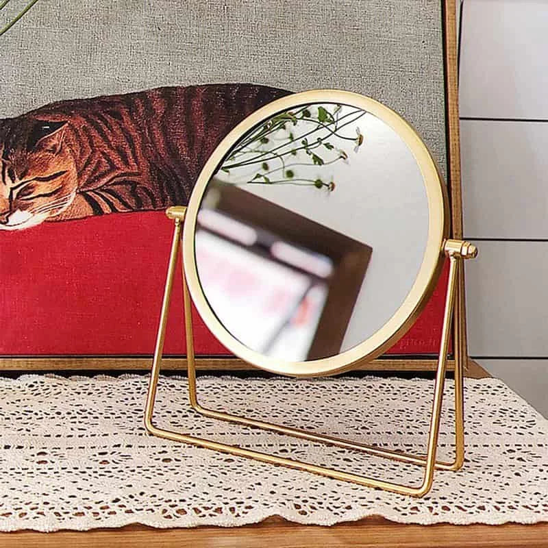 Gold Round Vanity Mirror - Image 4