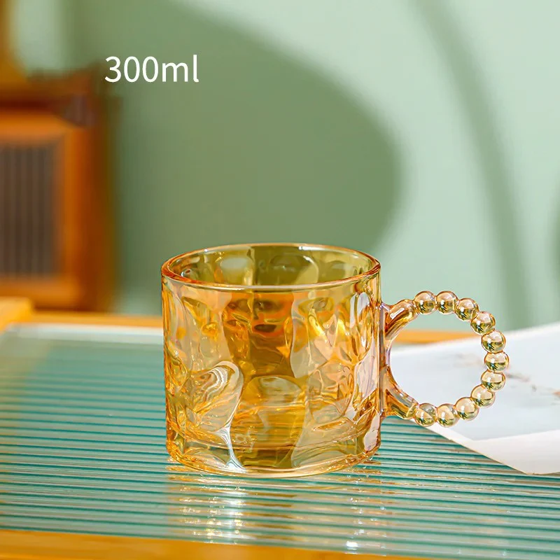 Iridescent Glass Mug with Beaded Handle (300ml) - Image 6