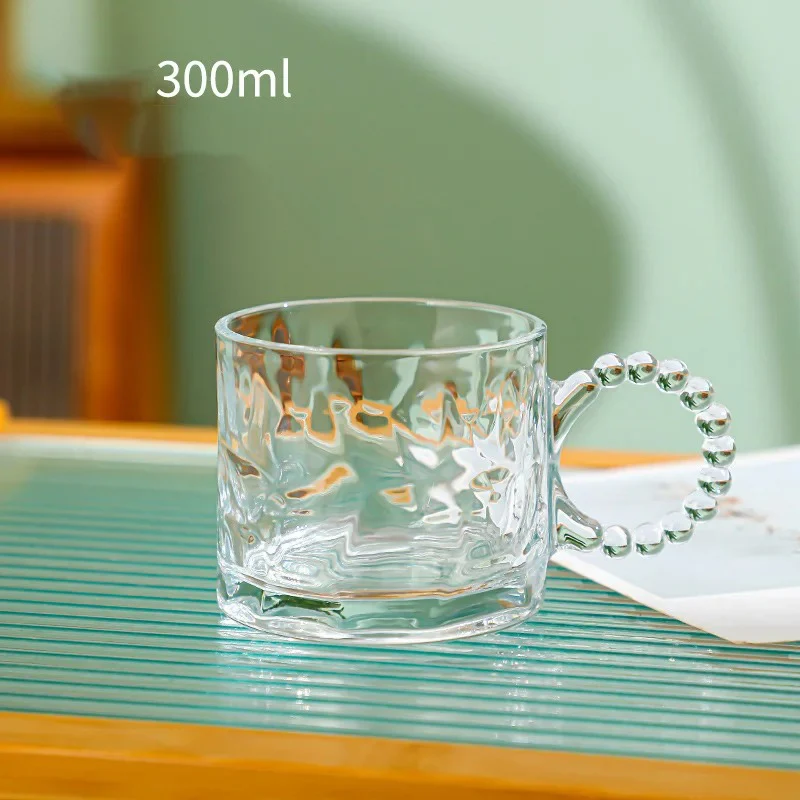 Iridescent Glass Mug with Beaded Handle (300ml) - Image 7