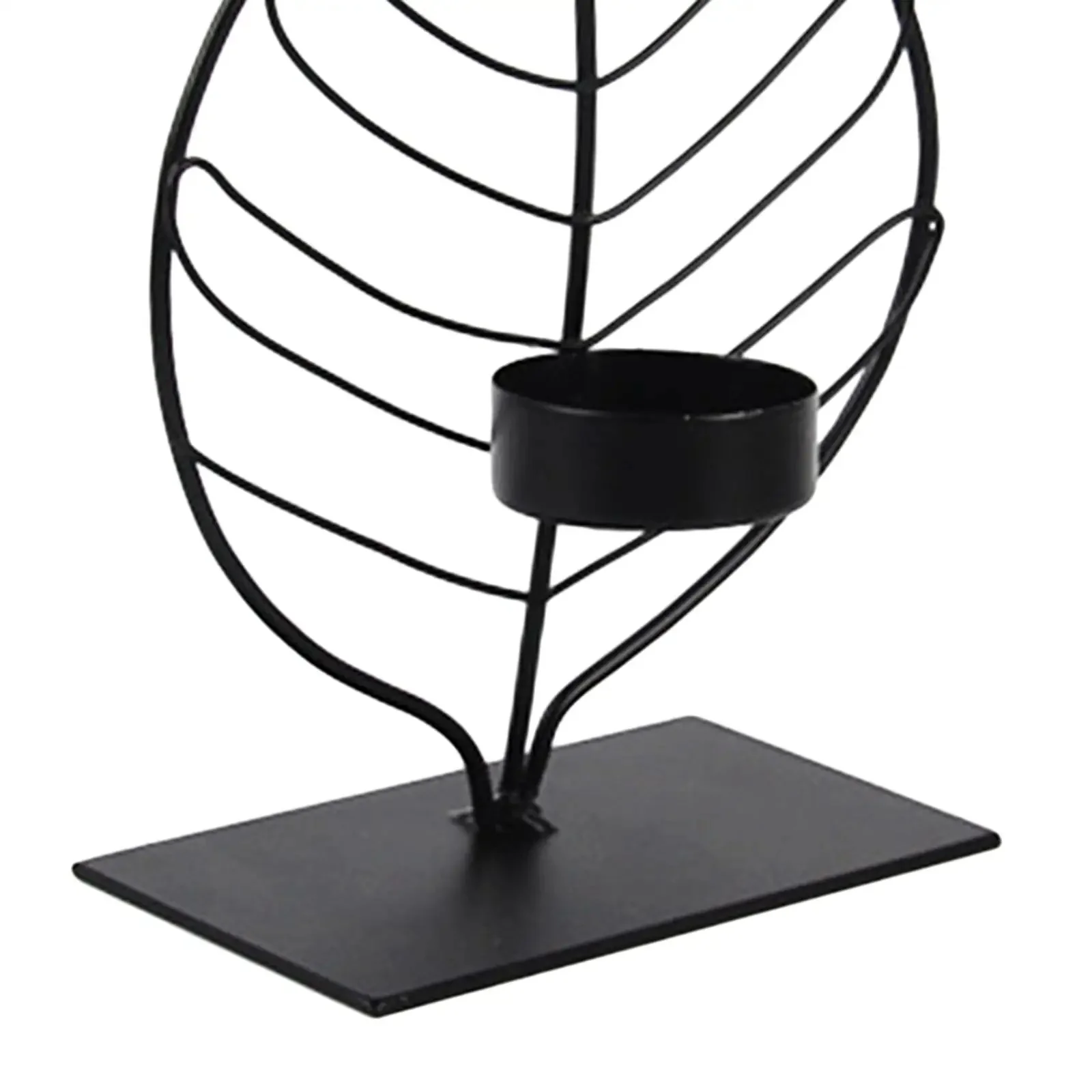 Leaf-Shaped Metal Candle Holder - Image 5