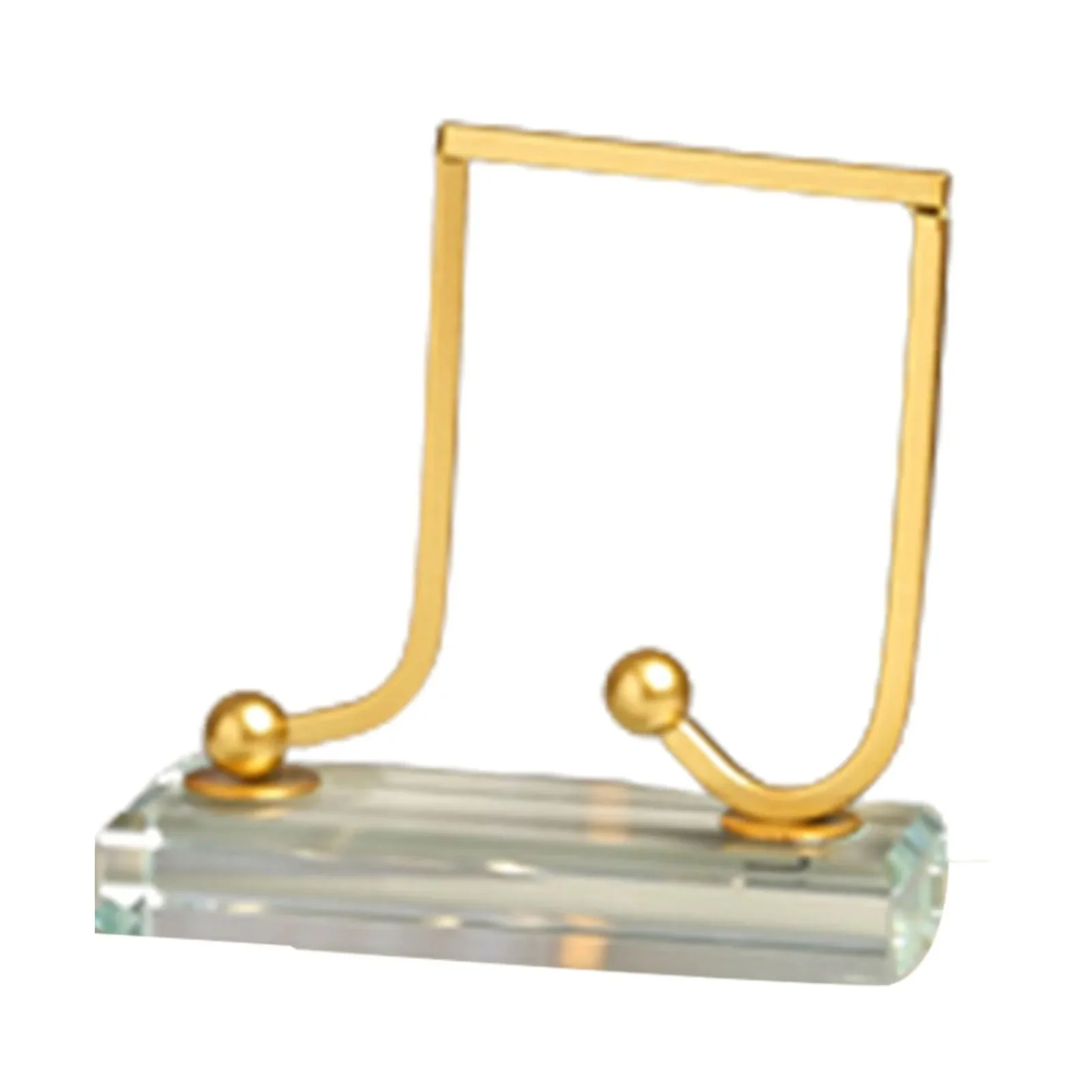 Golden Metal Music Note Figurines with Glass Base - Image 7