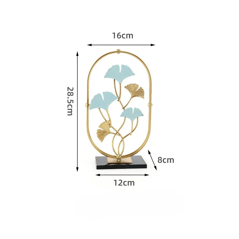 Ginkgo Leaf Metal Ornament with Glass Base - Image 6