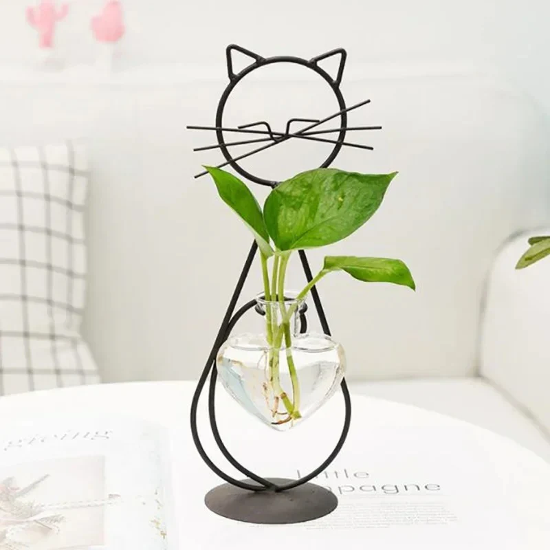 Metal Cat-Shaped Hydroponic Planter - Image 10