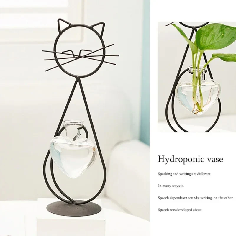 Metal Cat-Shaped Hydroponic Planter - Image 2