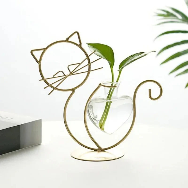 Metal Cat-Shaped Hydroponic Planter - Image 5