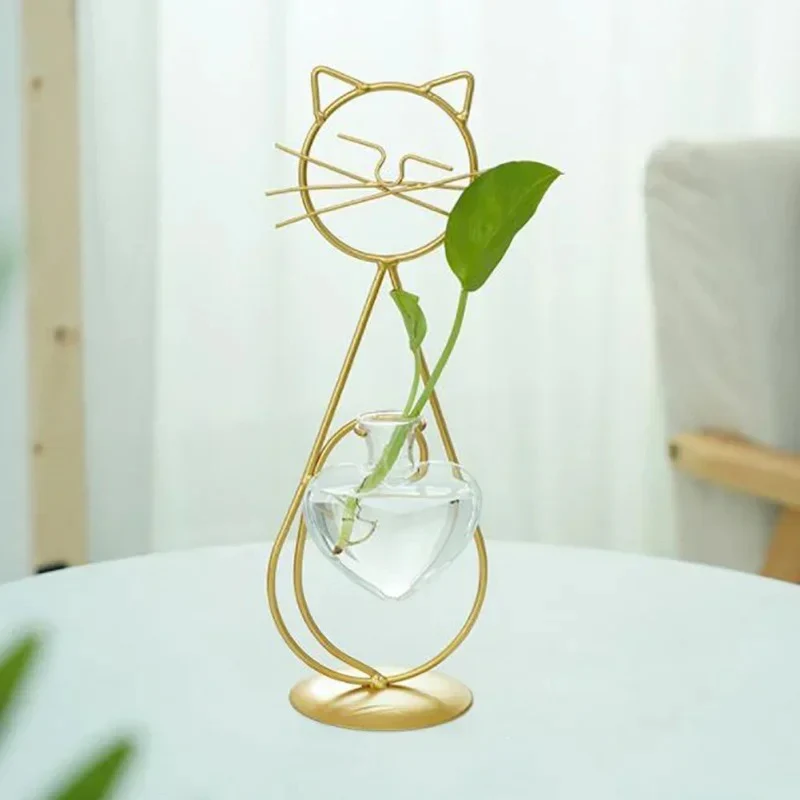 Metal Cat-Shaped Hydroponic Planter - Image 7