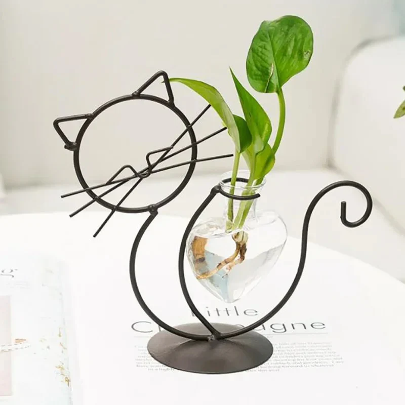 Metal Cat-Shaped Hydroponic Planter - Image 9