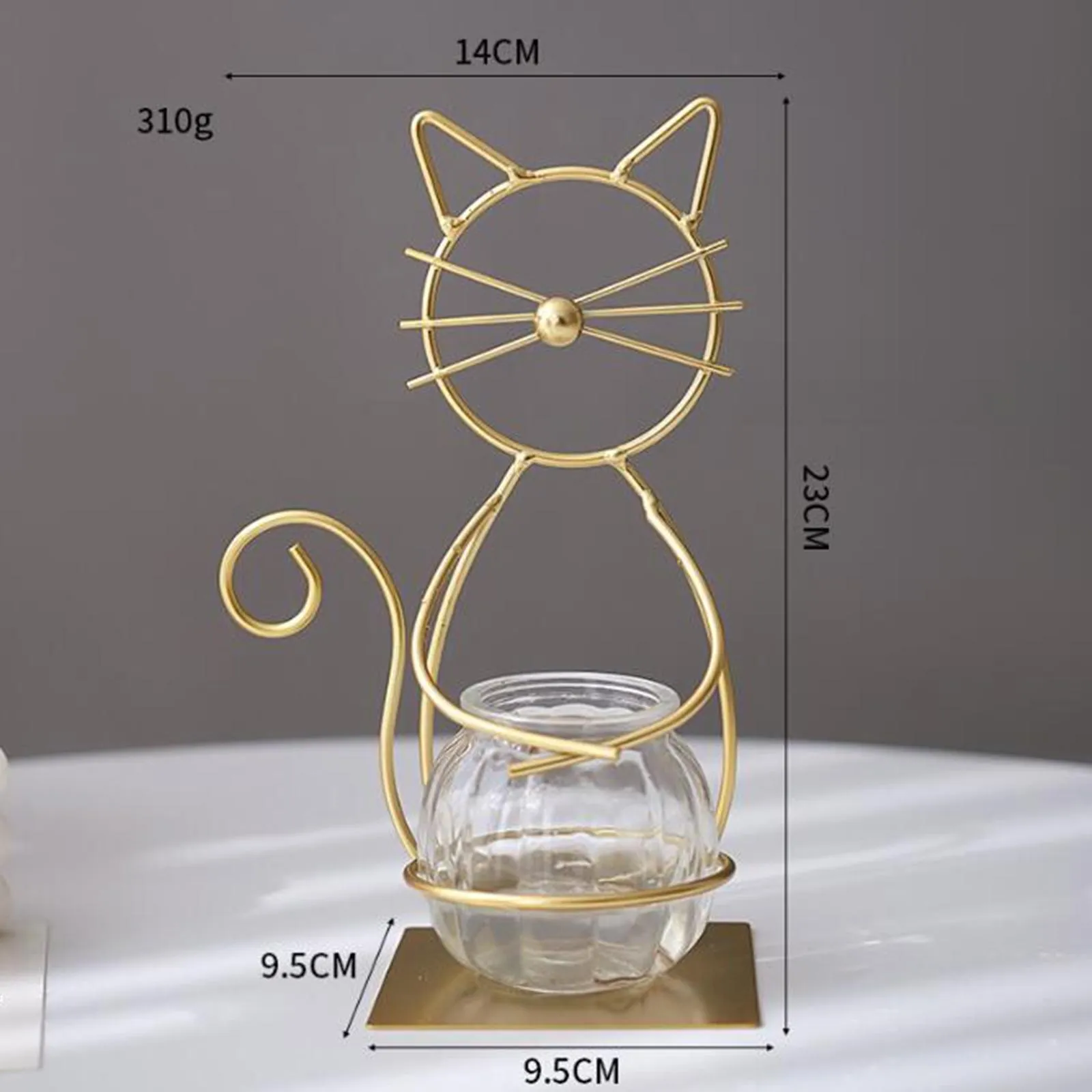 Metal Cat Hydroponic Planter - Image 2