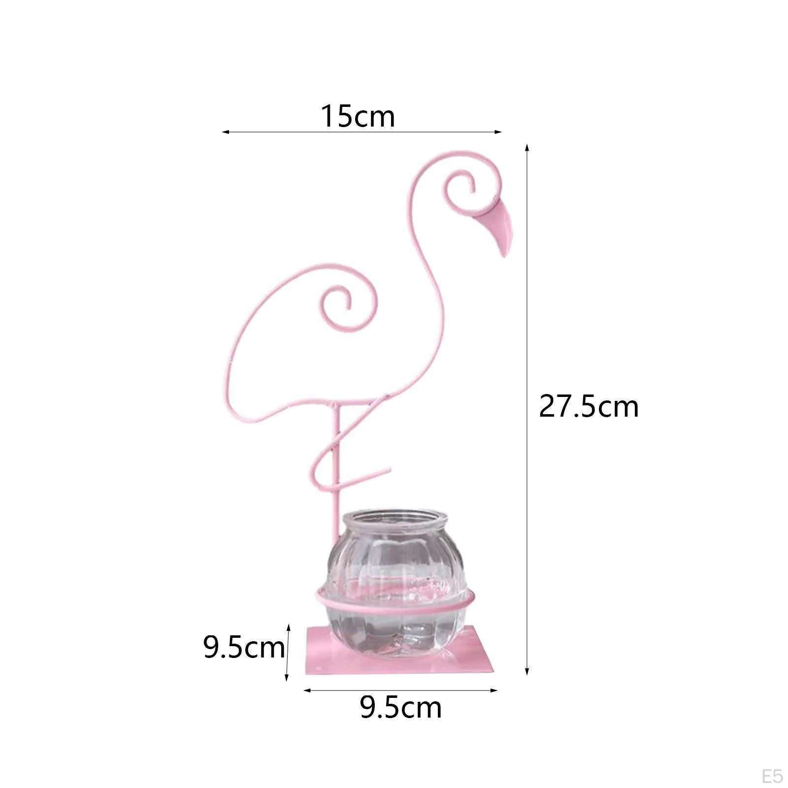 Metal Flamingo Hydroponic Planter - Image 2