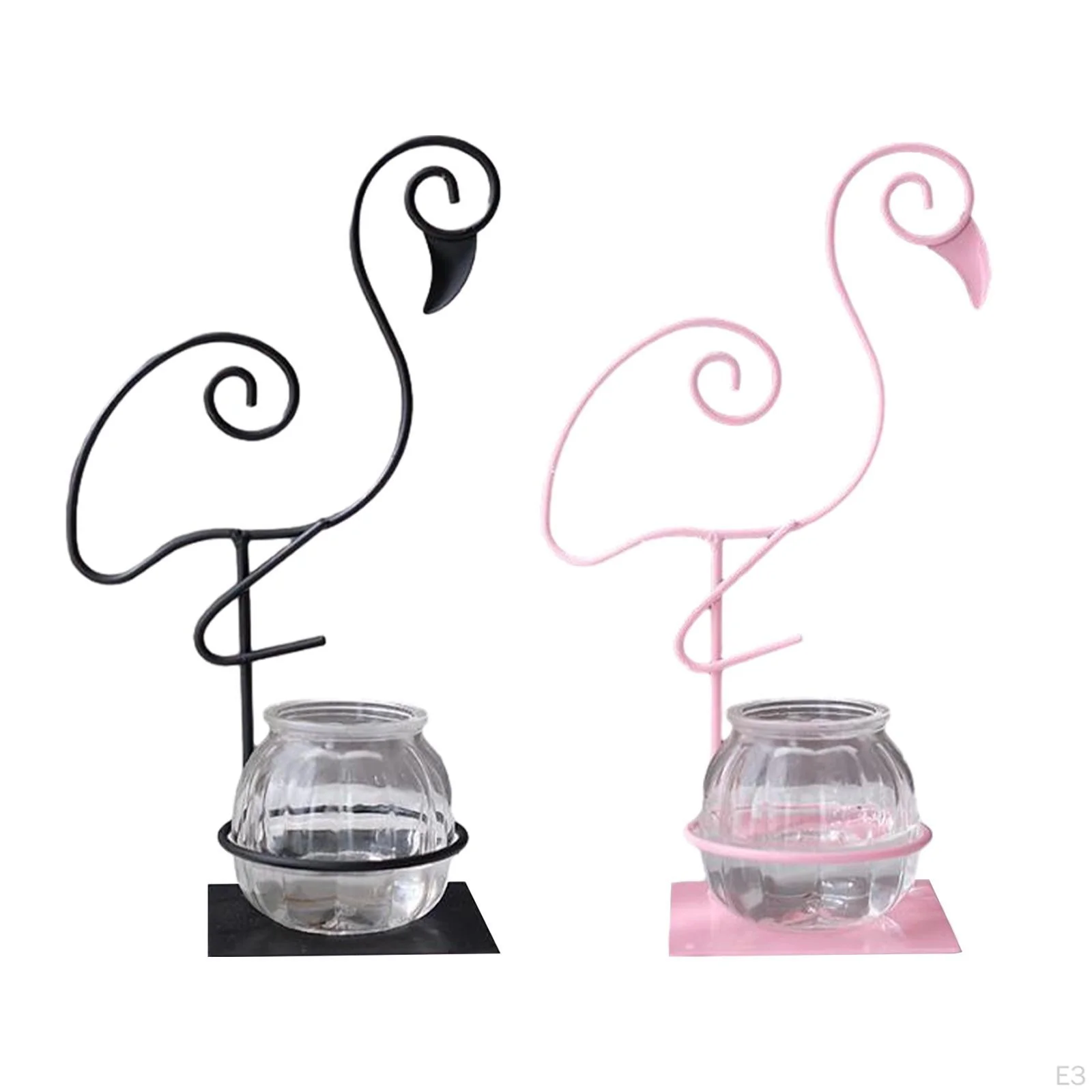 Metal Flamingo Hydroponic Planter - Image 3