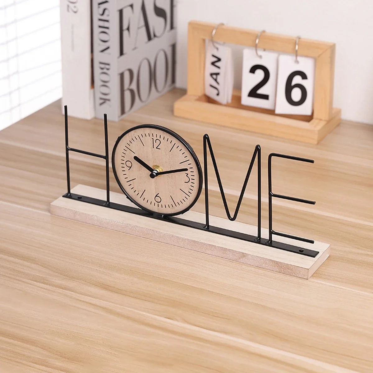 Metal Word Clock – Table Decor with Clock - Image 2
