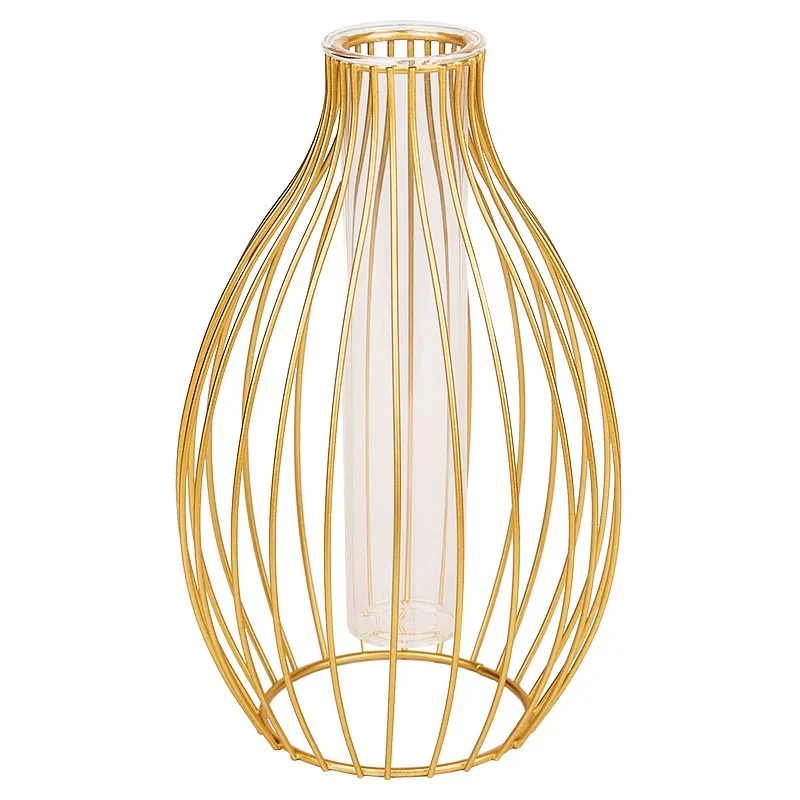 Modern Metal Cage Vase - Image 4
