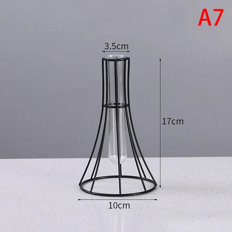 Slim Metal Cage Vase - Image 3