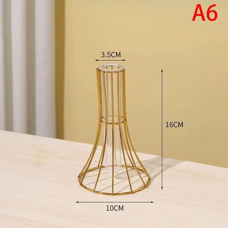 Slim Metal Cage Vase - Image 4