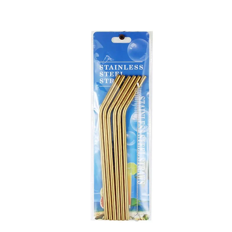 Metal Stainless Steel Straws (set of 6) - Image 4
