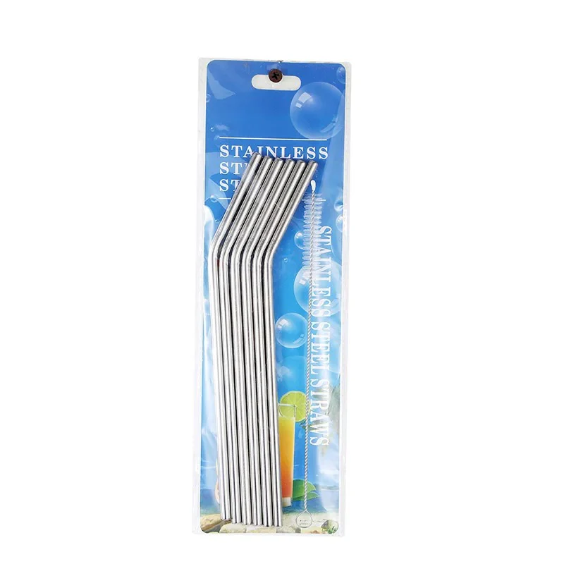 Metal Stainless Steel Straws (set of 6) - Image 5