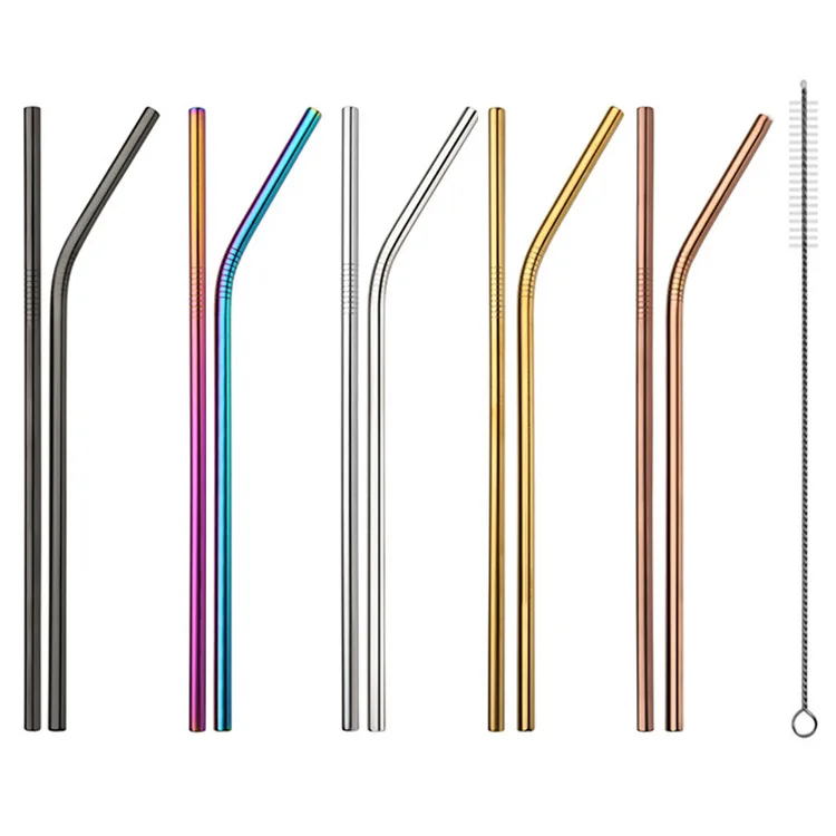 Metal Stainless Steel Straws (set of 6) - Image 9