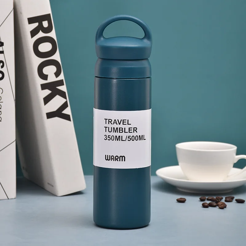 Matte Stainless Steel Water Bottle with Handle (500ml) - Image 10