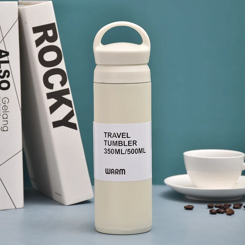 Matte Stainless Steel Water Bottle with Handle (500ml) - Image 13