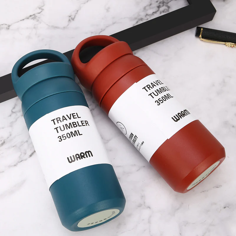 Matte Stainless Steel Water Bottle with Handle (500ml) - Image 5