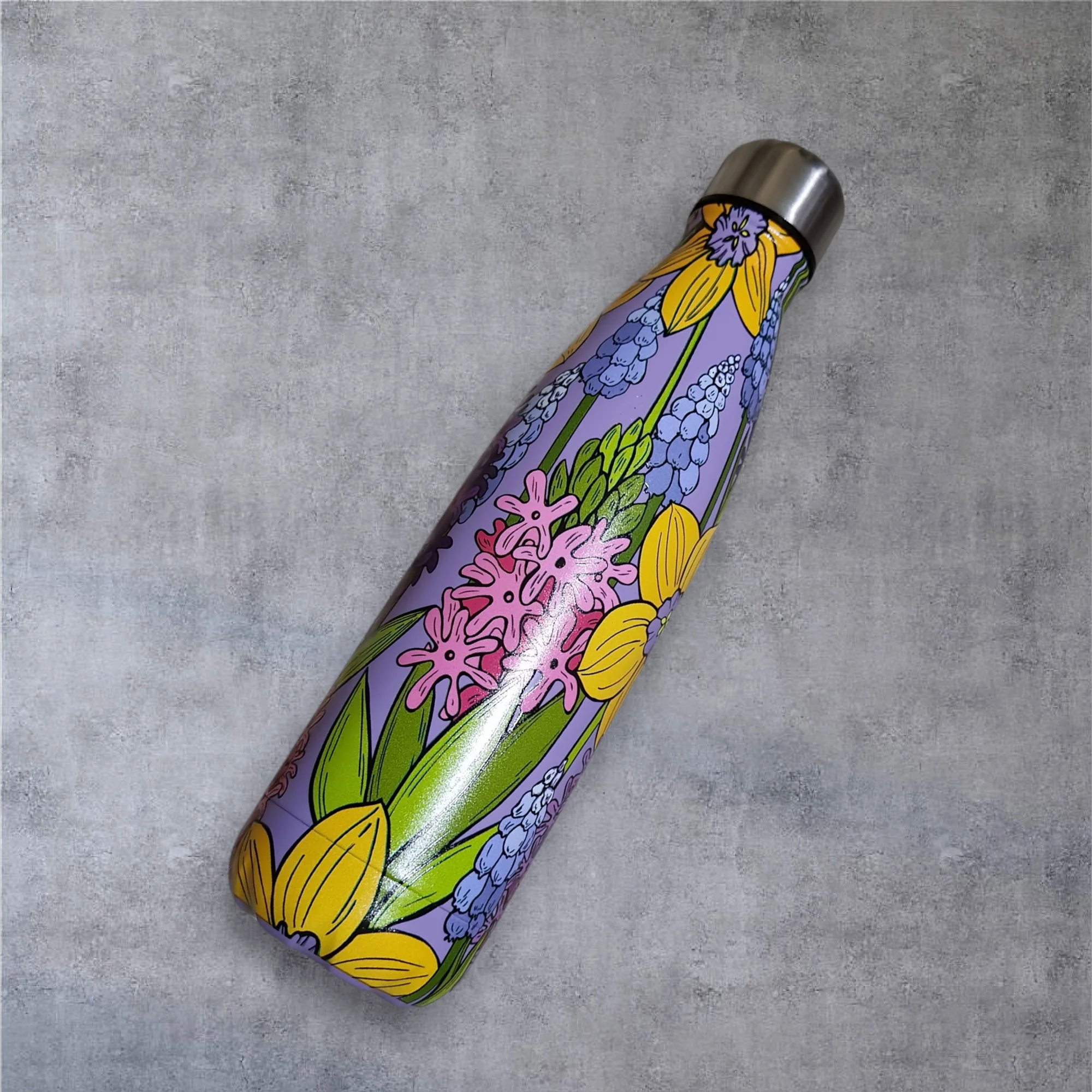 Floral Stainless Steel Water Bottle (500ml) - Image 5
