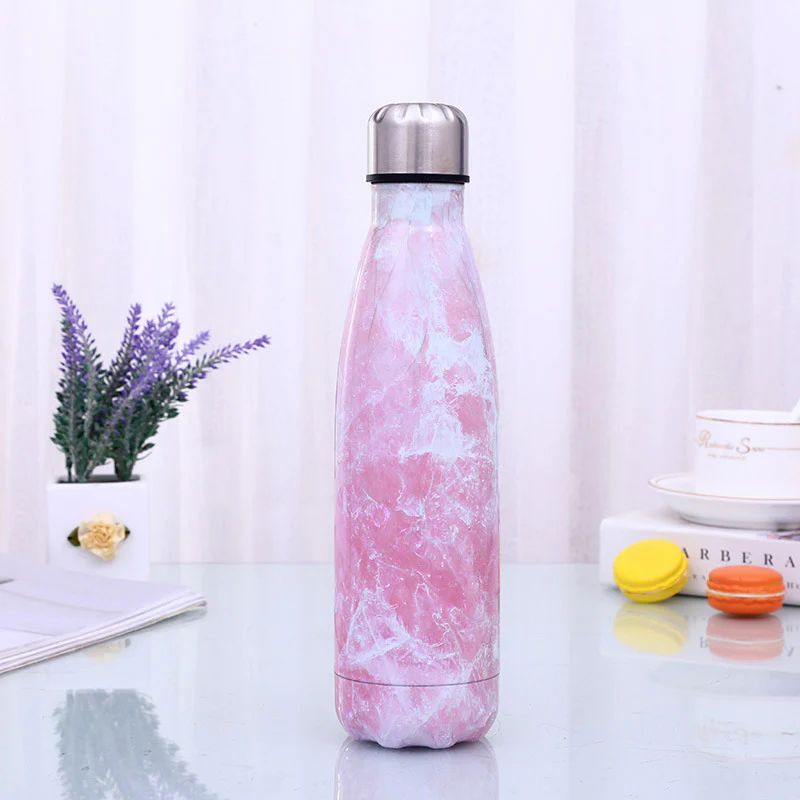 Water Color Effect Stainless Steel Water Bottle (500ml) - Image 3
