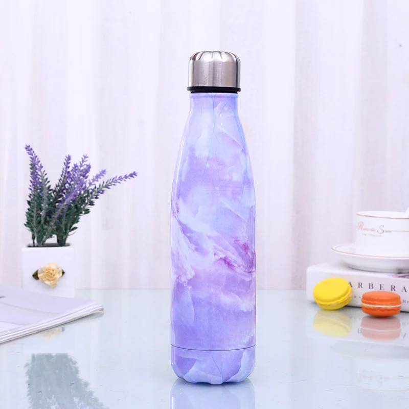 Water Color Effect Stainless Steel Water Bottle (500ml) - Image 4