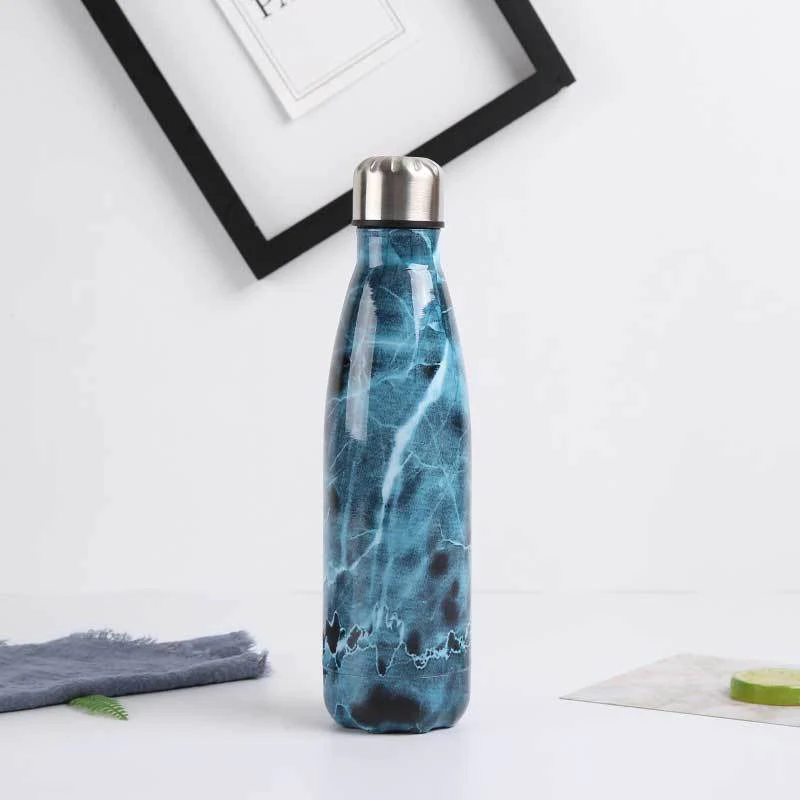 Water Color Effect Stainless Steel Water Bottle (500ml) - Image 5