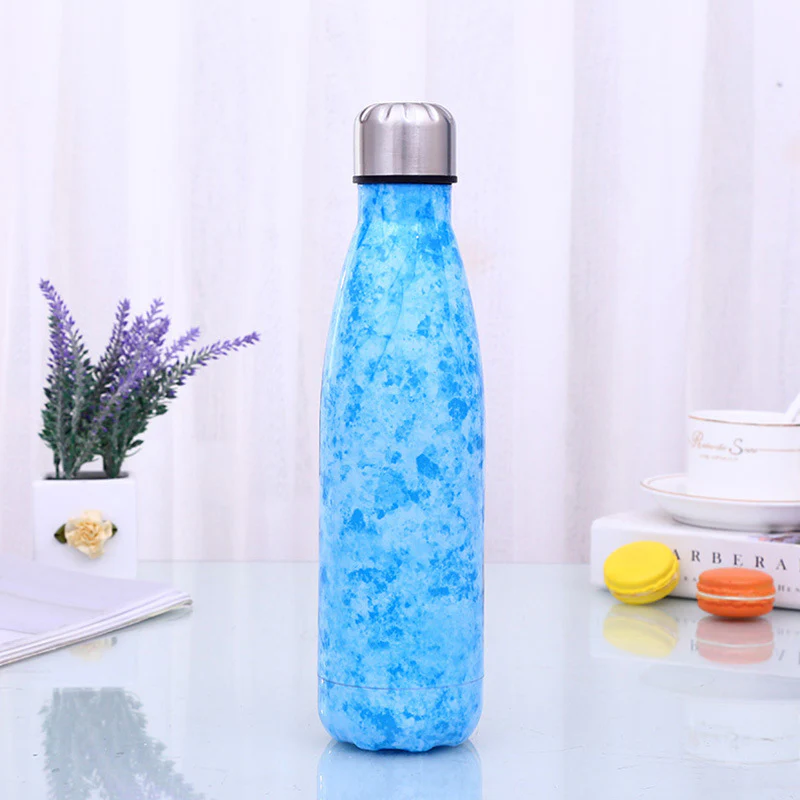 Water Color Effect Stainless Steel Water Bottle (500ml) - Image 6