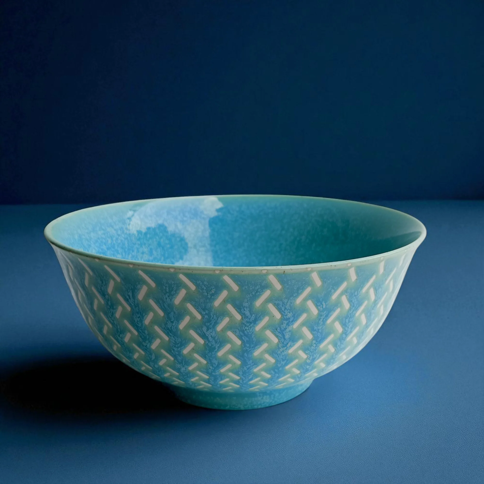 Relic Patterned Ceramic Serving Bowl (8 inch) - Image 4