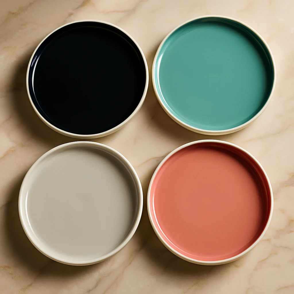 Glossy Round Ceramic Plate (8 inch) - Image 2