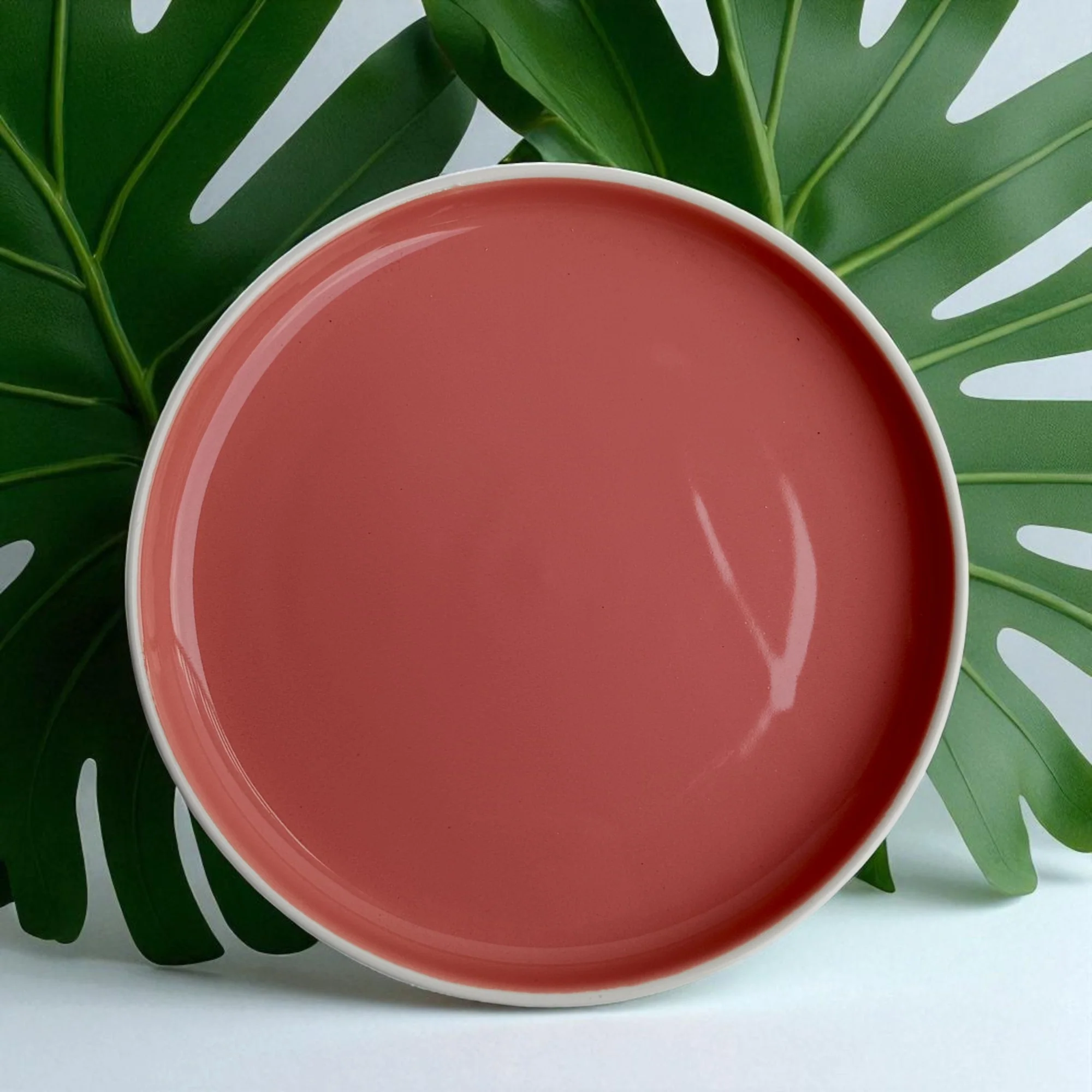 Glossy Round Ceramic Plate (8 inch) - Image 3