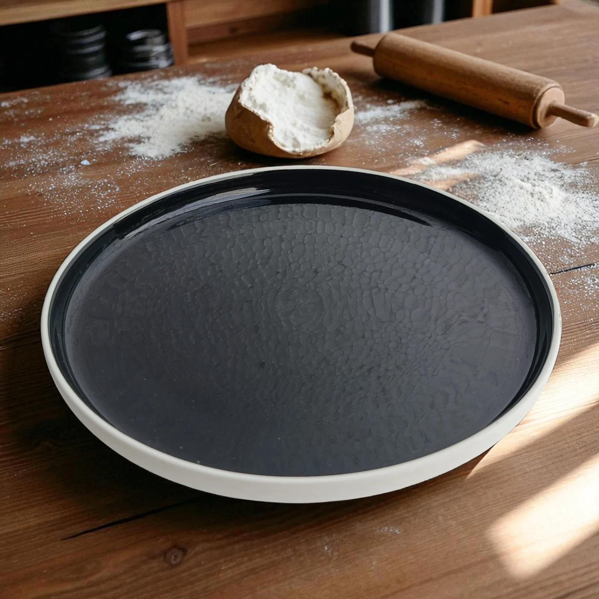 Glossy Round Ceramic Plate (8 inch) - Image 4
