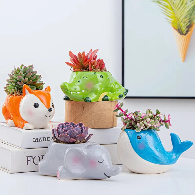 Zoo Theme Animal Ceramic Succulent Pot - Image 3