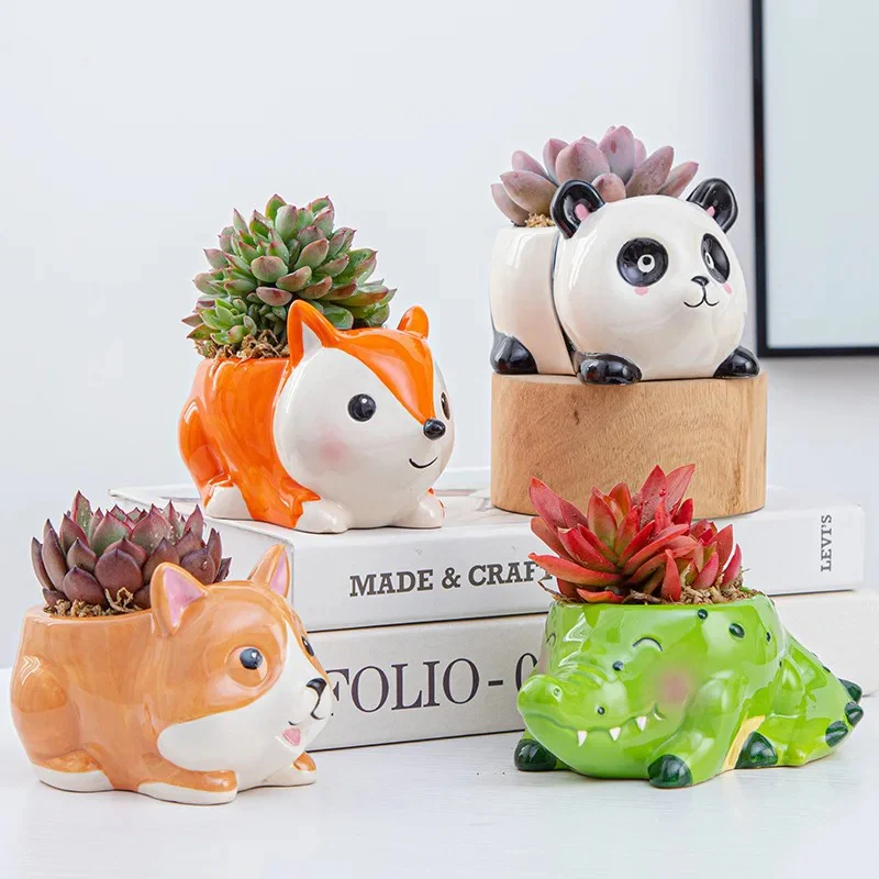 Zoo Theme Animal Ceramic Succulent Pot - Image 4