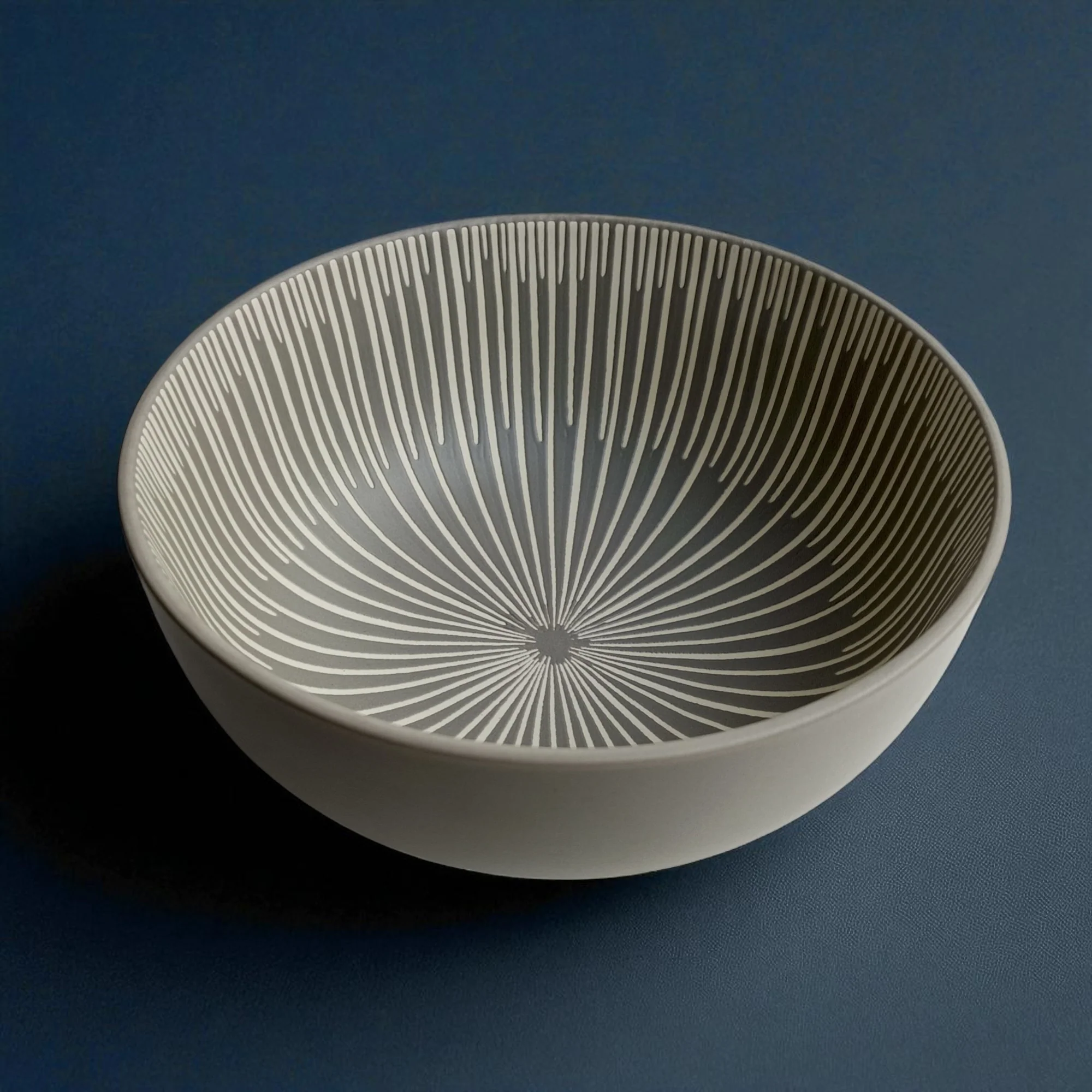 Radial Design Ceramic Serving Bowl (8inch) - Image 11