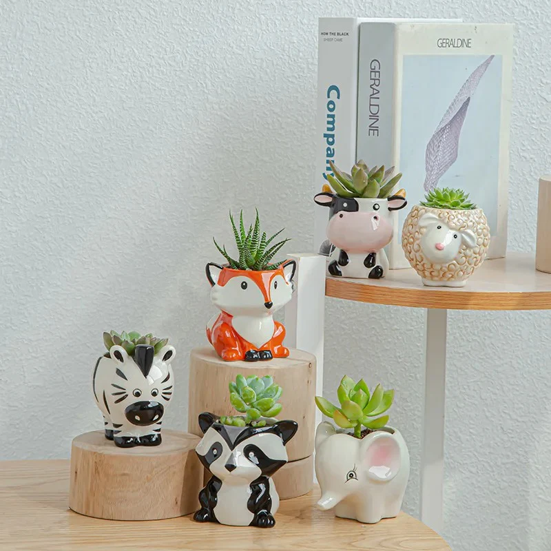 Farm Animal Ceramic Succulent Pot - Image 5
